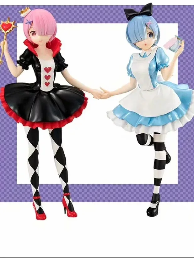 

21cm Re Life in a different world from zero Rem Ram Alice in Wonderlan Action figure toys collection doll Christmas gift