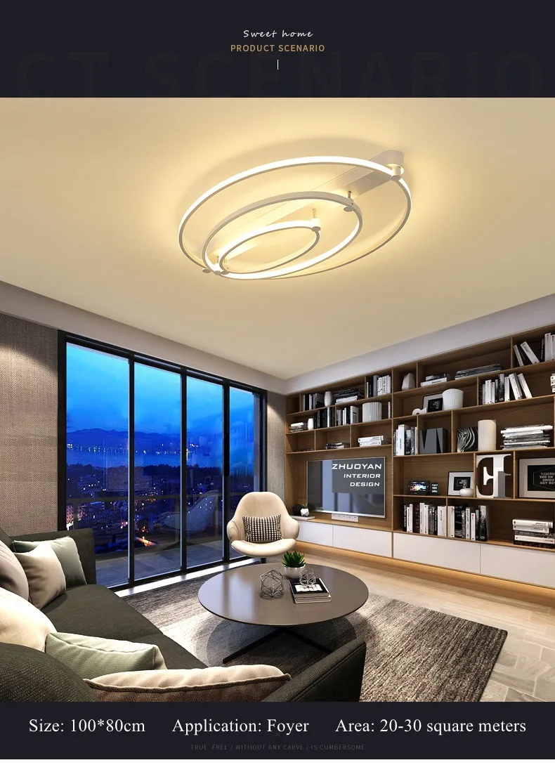 led ceiling light modern lamp living room lighting fixtures 4