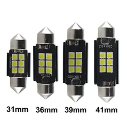 2X Новый Свет фестона CANBUS 31 мм, 36 мм, 39 мм, 41 мм C5W C10W светодио дный ошибок интерьера автомобиля лампы супер белый 2 Вт Авто купола лампы