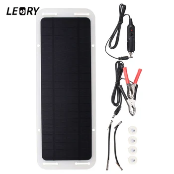 

LEORY 12V 5W Solar Power Portable Car Boat Battery Power Solar Panel Monocrystal Backup Charger
