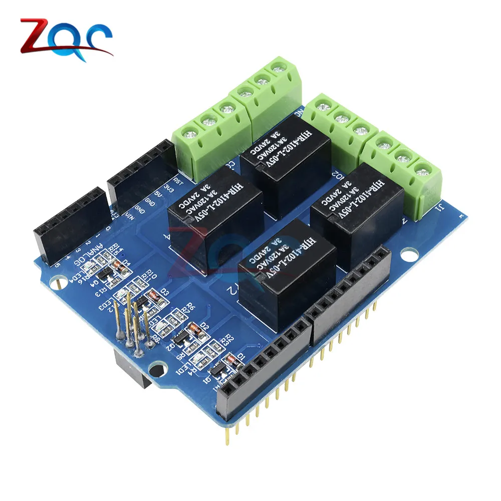 

4 Channel 5V Relay Shield Module Four Channel Relay Control Expansion Board Relay Expansion Board for Arduino Diy Kit