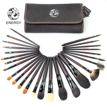 ENERGY Brand 25pcs Professional Makeup Brushes Set Make Up Brush Kit Bag Goat Horse Animal Hair