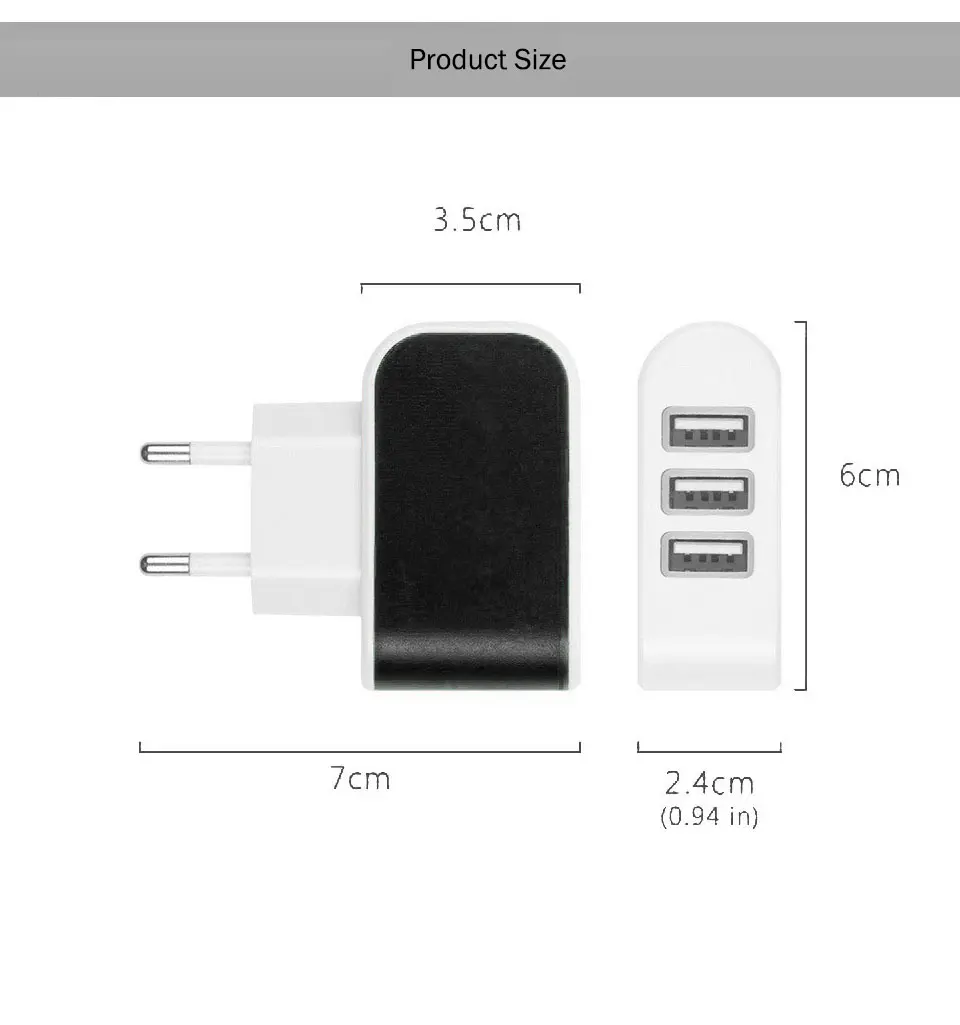 5 в 3.1A 3USB порт для дома путешествия AC настенное зарядное устройство USB черный розовый синий зарядное устройство для ЕС США мобильный телефон планшет