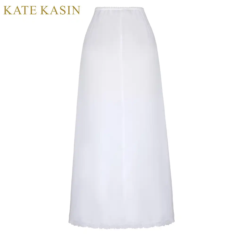 Kate Kasin, модные юбки макси, женские, женские, длинные, половина, слипы, Нижняя юбка, белое, черное, мягкое нижнее белье, Saia Longa Jupe, Нижняя юбка 2017 - изображение