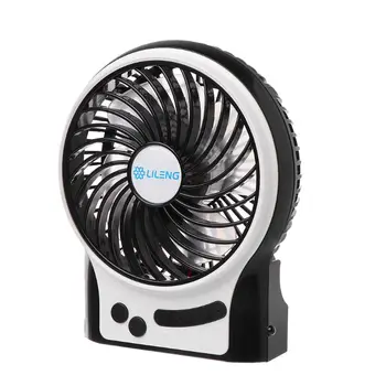

LILENG Portable USB Fan flexible with Side LED light 3 Speed Adjustable Cooler Mini Fan Handy Desk Desktop USB Cooling Small Fan