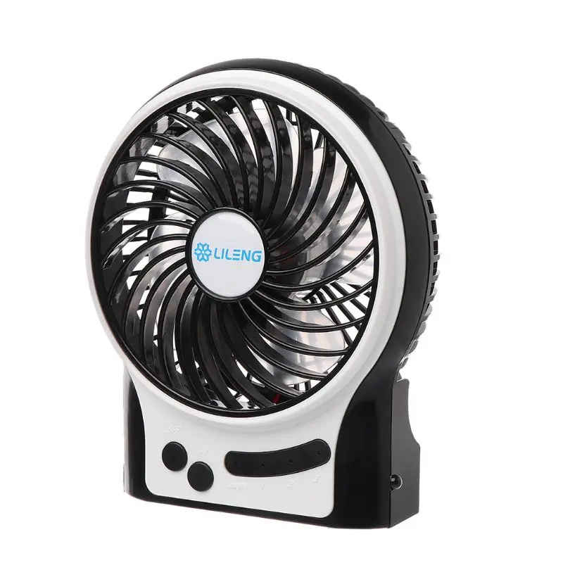 

LILENG Rechargeable Portable Fan, Battery Operated or USB Powered Fan, Handheld Fan with Internal and Side LED Light, Personal C