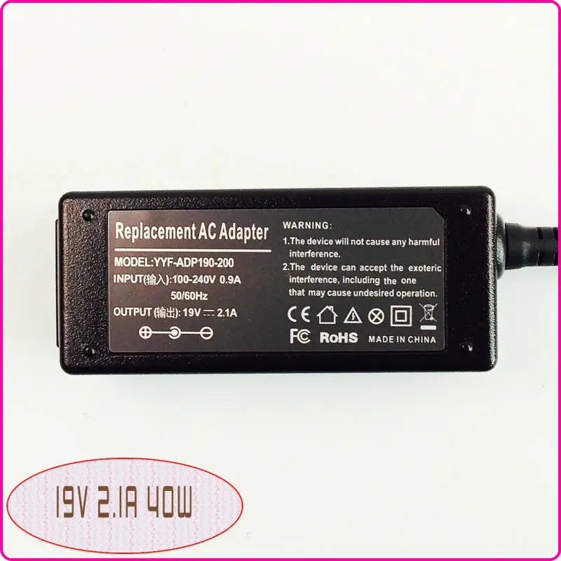 Для samsung ADP-40NH D PA-1400-14 CPA09-002A AD-4019S ноутбук Нетбуки адаптер переменного тока Питание Зарядное устройство 19V 2.1A