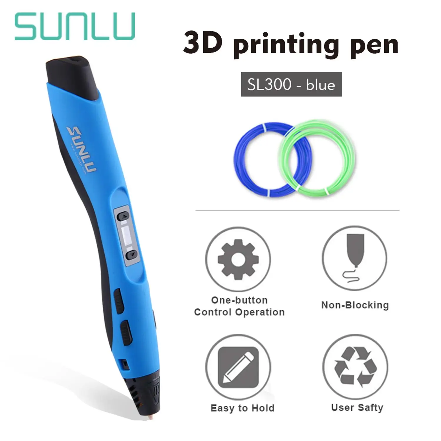 

SUNLU SL-300 3D Pen For Children Explore Brains 3D Printing Pen Include Eco-friendly PLA Filament New Arrivals 3D Pen Box Set