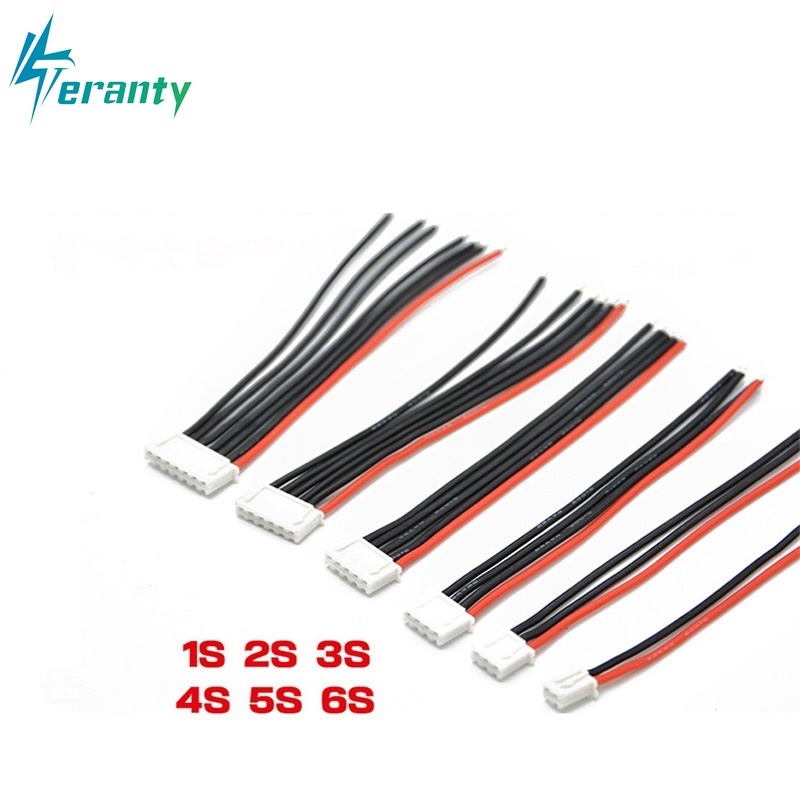 1s 2s 3s 4s 5s 6s 22AWG Cable 10CM (100MM) RC Lipo Battery Charger Wiring 7.4v 11.1v 14.8v 22.2v For IMAX B3 B6 Balance Charger 