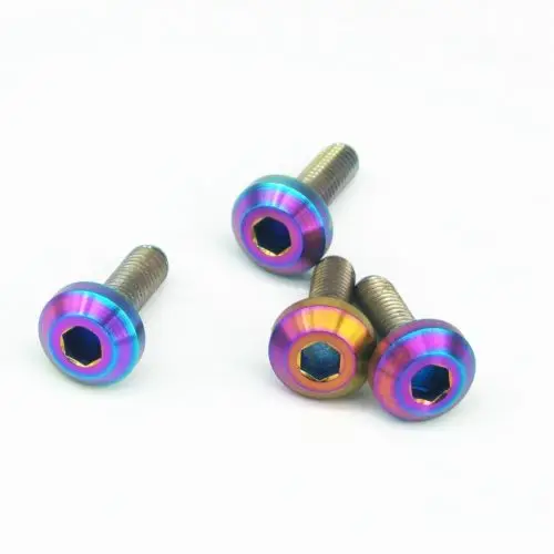 Лот 4 M6x20mm Шаг 1 мм Радуга Класс 5 Титан мотоцикла тормозной Монтаж диска шестигранник болты