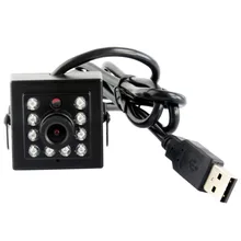 ELP 8mm Lens ATM CCTV Android Linux USB Mini Camera High Quality UVC Webcam Black Case Camera 960P for Night Vision