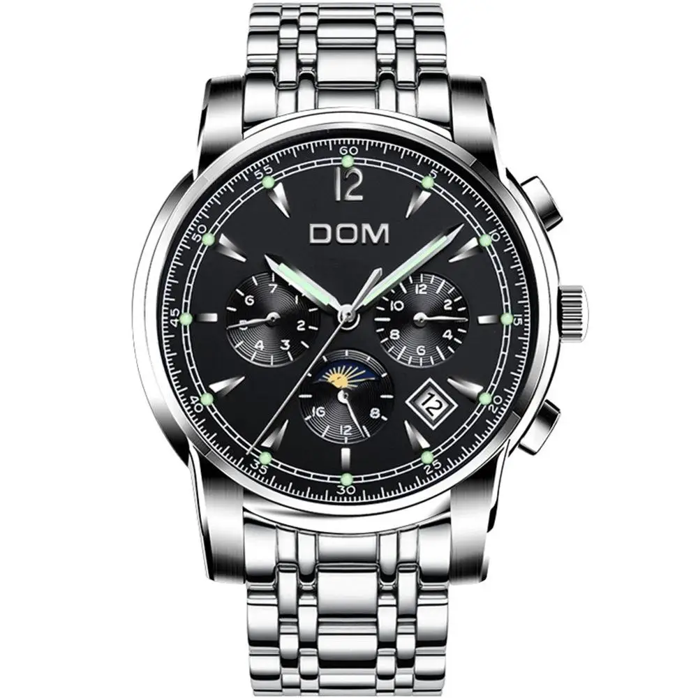 Mechanical Watches Sport DOM Watch Men Waterproof Clock Mens Brand Luxury Fashion Wristwatch Relogio Masculino M-75D-1MX - Цвет: M-75D-1MX