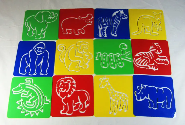 12 шт./партия. sky rainbow Art Трафарет 20 Дизайн шаблон краска подарки на день рождения Рождество игрушки раннего обучения Развивающие игрушки oem