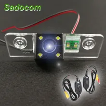 Dla Skoda Octavia 2008-2013 HD Car CCD 4 widzenie nocne LED rewers Backup Parking wodoodporna kamera cofania wstecznego