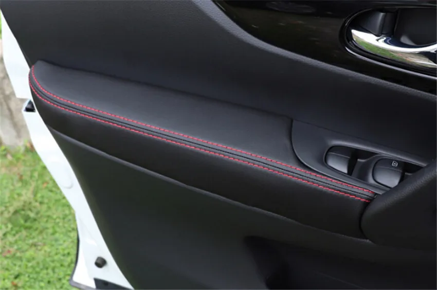 Микрофибра кожа двери автомобиля подлокотник положение украшения крышка для- Nissan QASHQAI J11 автомобильные аксессуары