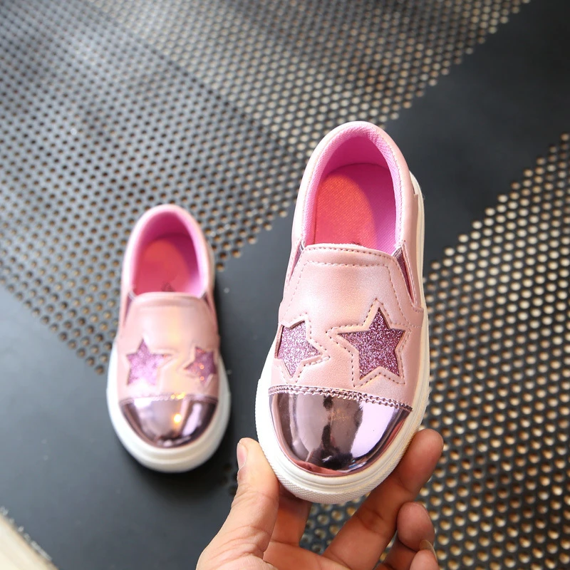 BeckyWalk أزياء أطفال أحذية رياضية الربيع الخريف الأطفال الأحذية للفتيات و الفتيان نجوم عارضة الانزلاق على فتاة الأميرة أحذية CSH688