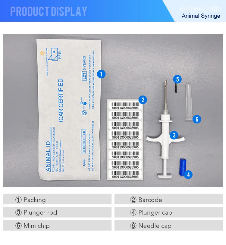 1 шт. 134,2 кГц идентификации животных Стекло микрочип тег с шприц Икар идентичность ISO 11784/11785 FDX-B Стандартный 2,12X12 мм