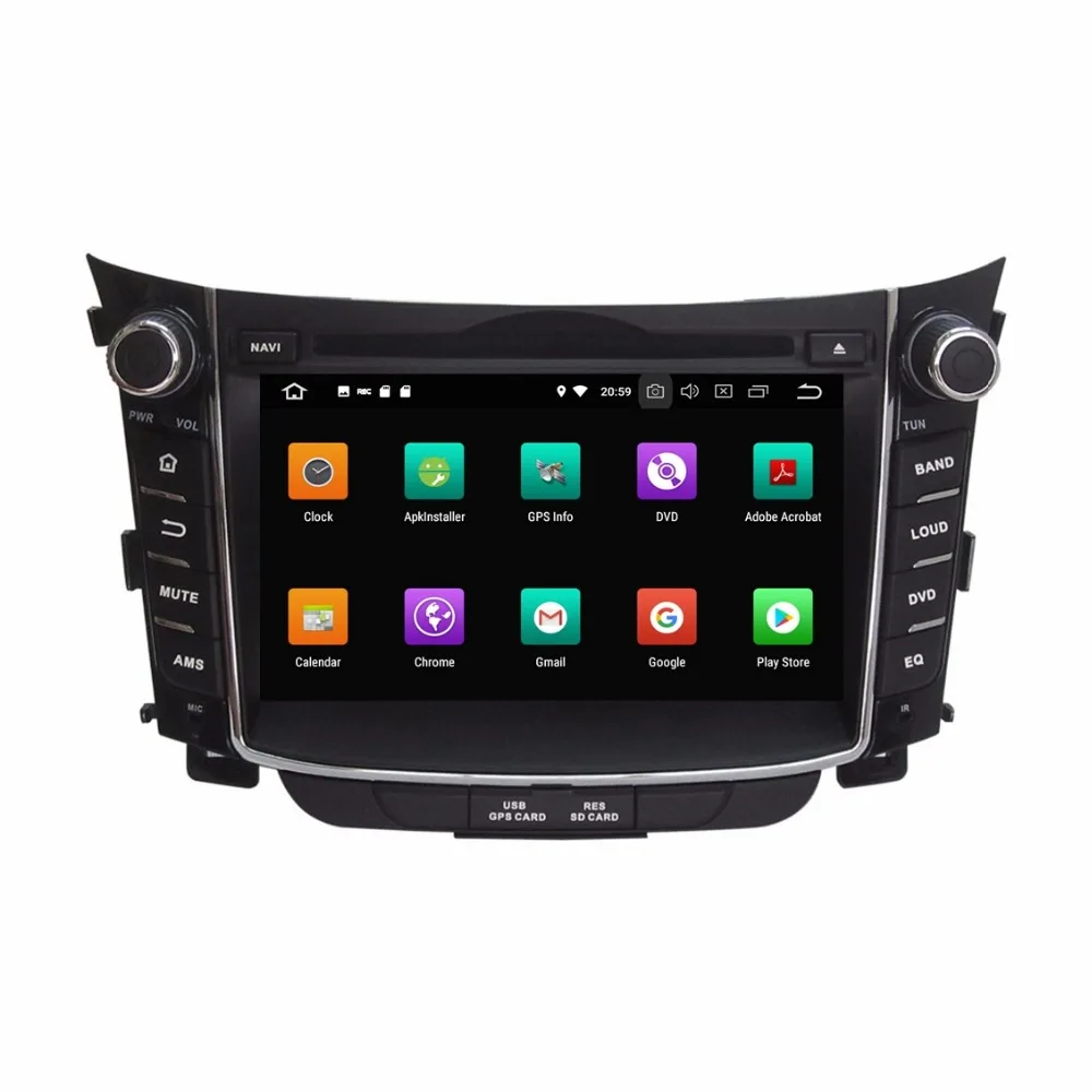 Flash Deal 7" Android 8.0 Car Stereo DVD GPS Multimedia Navigation for Hyundai I30 2011-2015 4GB RAM Radio Bluetooth WIFI Mirror-link 3