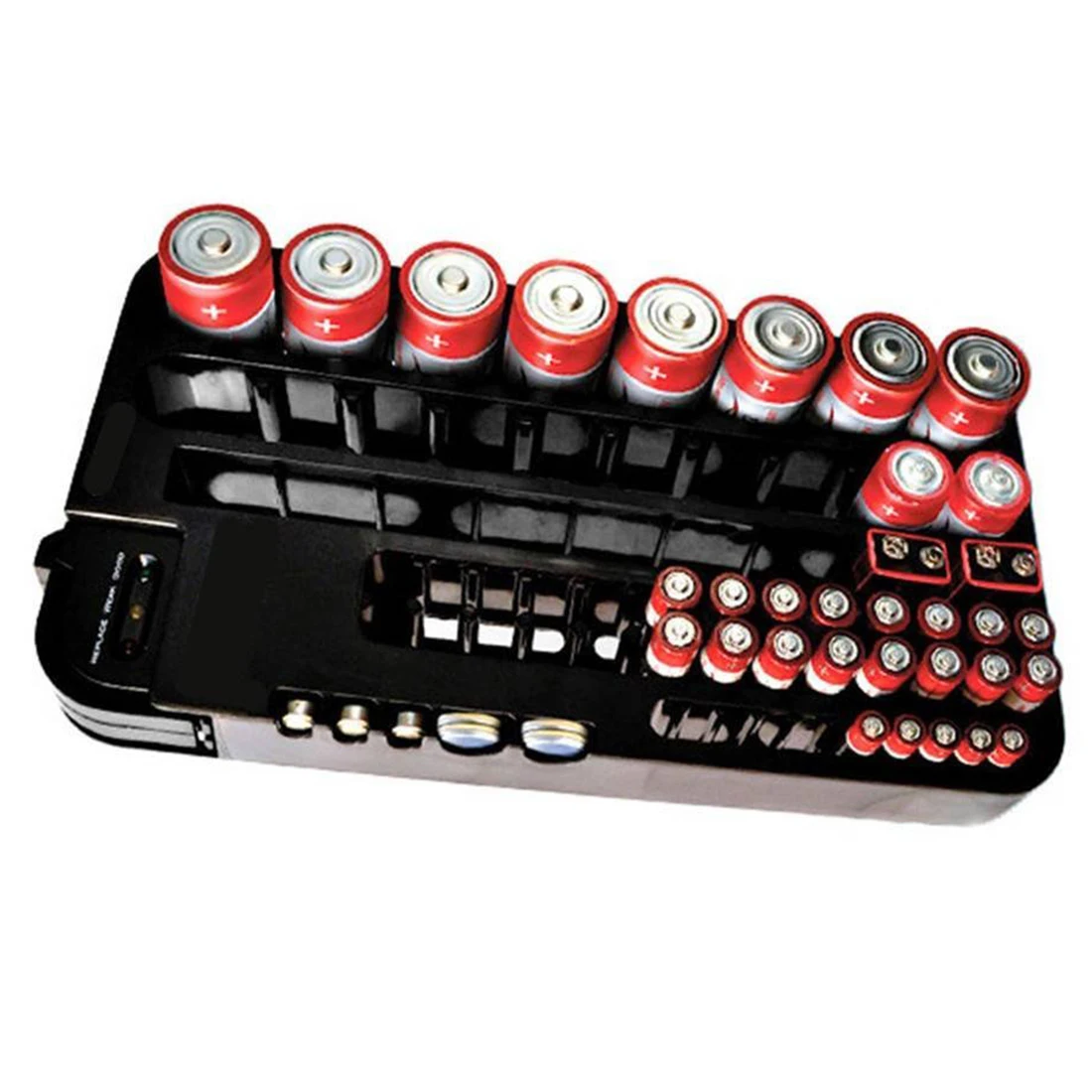 

72 Battery Tester Case Storage Box Battery Caddy Storage Plastic Holder Slot Rack Organizer Removable Tester For AAA AA A C 9-