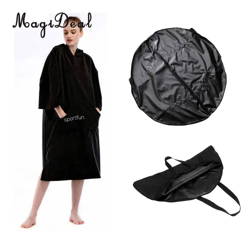 Beach Poncho Changing Robe & Swimming Surfing Wetsuit Diving Suit Change Bag Mat Waterproof Carry Pouch Water Sports Accessories