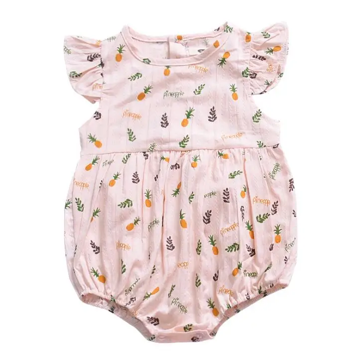 

Newborn Baby Girl Clothing lovely Romper Cap Sleeve Romper Summer Baby Girl Sunsuit Infant Clothes 0-18M