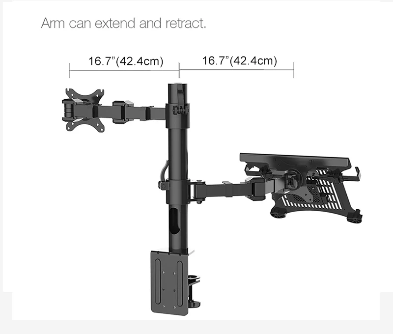 Двойная подставка для монитора, полностью регулируемая настольная подставка, два ЖК-монитора, крепление для дисплея, подставка для 1"-30", максимальная поддержка 10 кг на руку