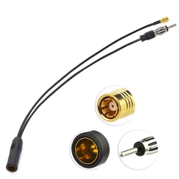 

Active Dab+FM/AM SMB Cable Aerial DIN Splitter Accessory Antenna Converter Wireless Adapter Lead Vehicle Car Radio Plug