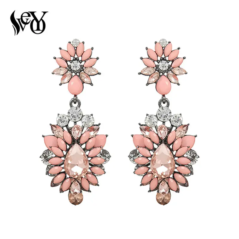 

VEYO Acrylic Crystal Drop Earrings For Woman Long Earring Fashion Jewelry Pendientes Brincos