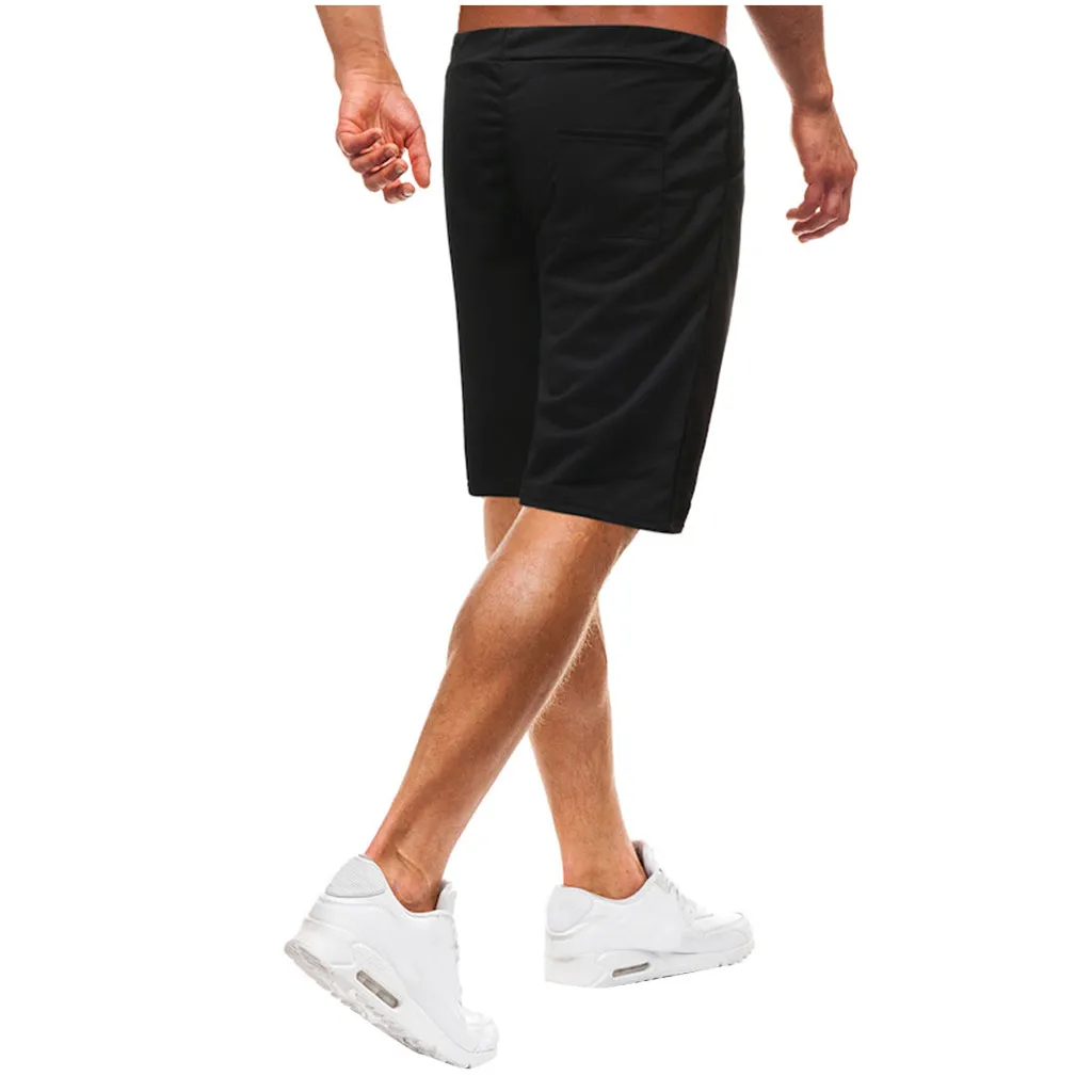 Мужские однотонные комбинированные хлопковые мульти-комбинезоны с карманами шорты модные брюки в повседневном стиле свободные