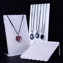 Лот из 3 винтовая подвеска держатель акриловый Белый Цвет Ожерелье Подвеска акриловая подставка на витрину доска