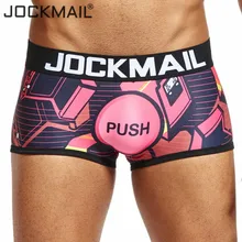 JOCKMAIL, Фирменное Сексуальное нижнее белье, мужские боксеры, шорты, мужское игривое набивное нижнее белье, cueca, боксеры, мужские трусы, calzoncillos, слипы