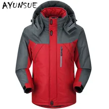 Зимняя мужская куртка с хлопковой подкладкой, пальто с толстым капюшоном, шерстяная подкладка, водонепроницаемая Повседневная Верхняя одежда, Campera Hombre, большие размеры, 5XL, HJ534