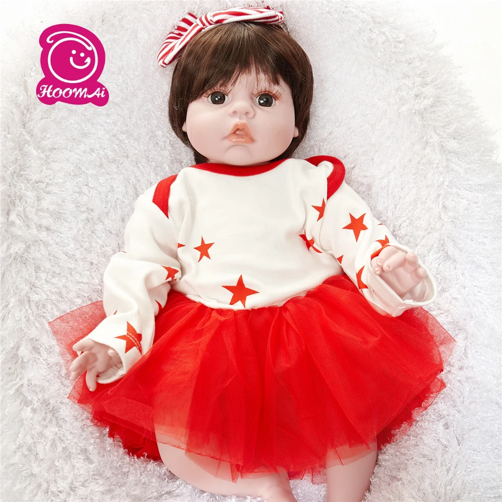 

55cm Soft Eco- Friendly PP Cotton Body Doll Reborn Baby 22" Toy For Girls Birthday Gift For Child Educational Kids Toys