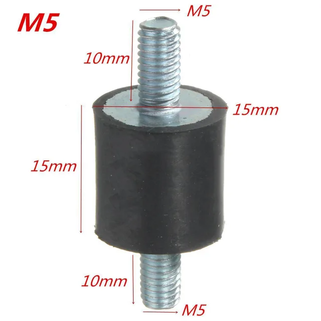 Buy 4pcs/lot M5 Anti Vibration Rubber Mounts 15x15mm