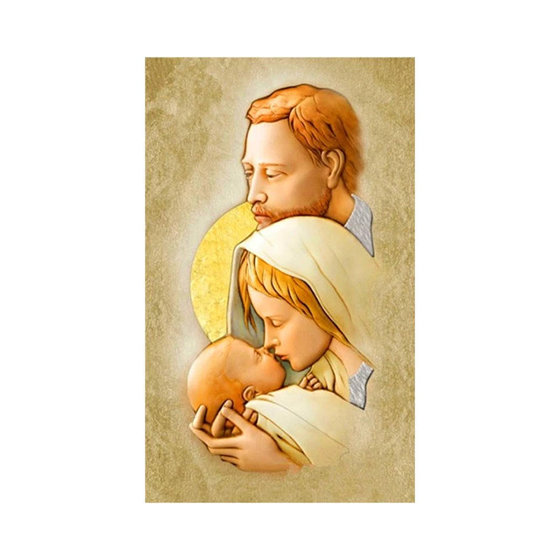 3D diy diamond painting religious holy family icon home decoration 5d full square diamond embroidery