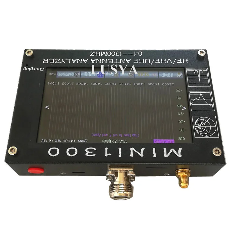 Mini1300 4,3 дюймовый сенсорный экран TFT lcd 0,1-1300 MHz HF VHF UHF ANT SWR антенна анализатор метр внутренняя батарея Mini600 обновление