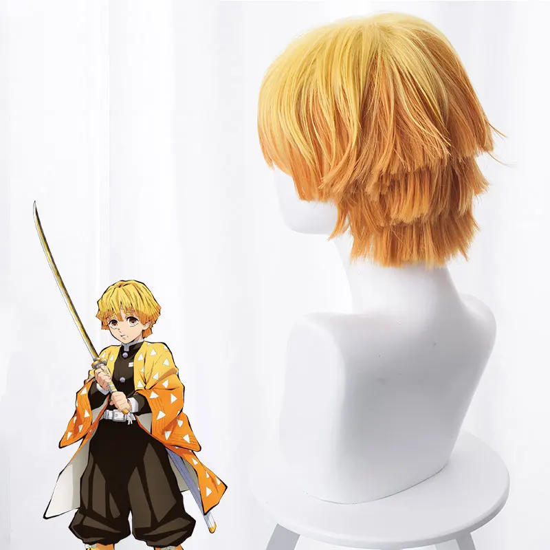 TDAICHAN Anime Demon Slayer Kimetsu No Yaiba Tokitou Muichirou Ponytails Wig Cosplay Agatsuma Zenitsu Kamado Tanjirou Keychain -Zentai shop online HTB1EbzQXuL2gK0jSZFmq6A7iXXab.jpg