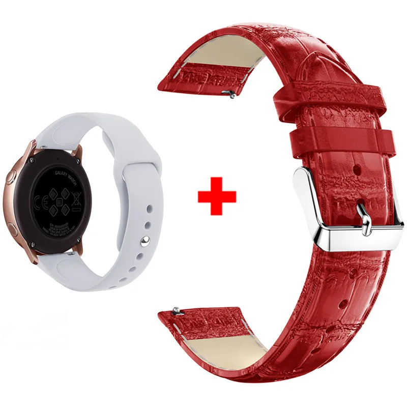 Color4 2 In1 группа смотреть кожи для samsung Galaxy Watch active 42 мм Smart Замена ремешка браслет Шестерни Спорт/S2 классический ремешок для часов - Цвет: Color4