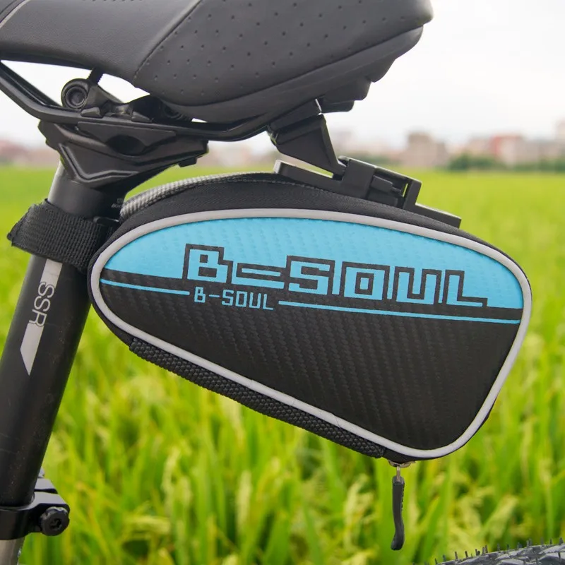 2017 New Arrival B-SOUL Outdoor Cycling Mountain Bike Bags Bicycle Saddle Bag Back Seat Tail Pouch Package Grey/Green/Blue/Red | Спорт и