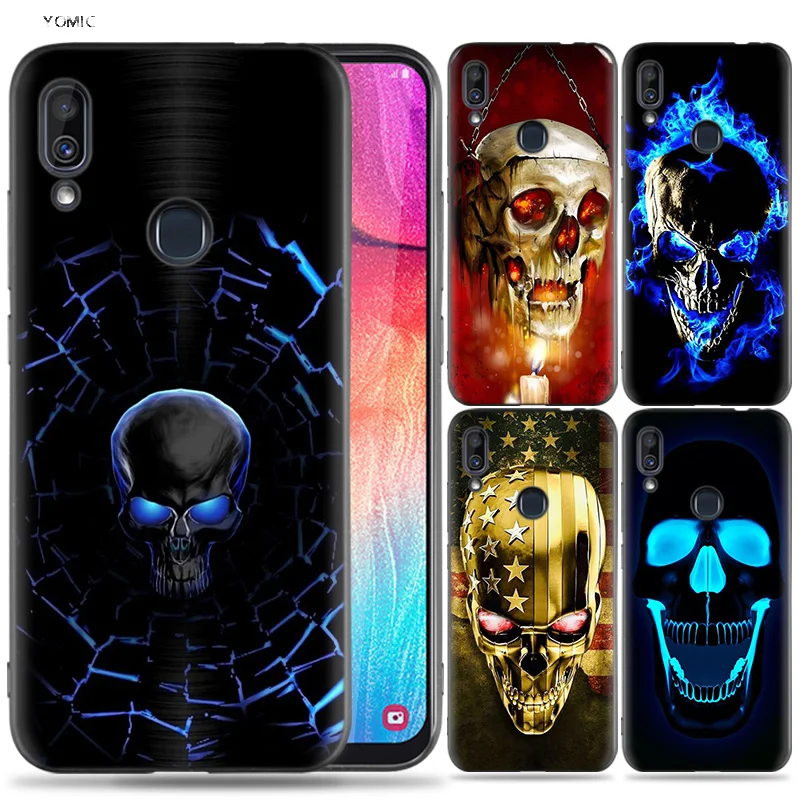 

Silicone Case for Samsung Galaxy A30 A50 A10 A20 A60 A40 M10 M20 M30 A6 A8 J4 J6 J8 Plus A7 A9 2018 Grim Reaper Skull Skeleton