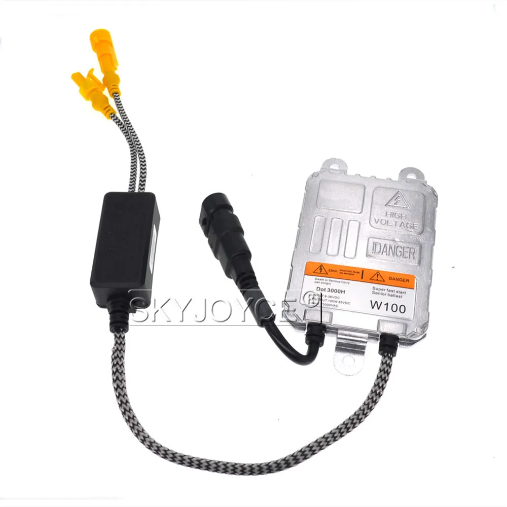 SKYJOYCE 1 Pair High Power 100W HID Ballast AC 12V 24V Super Fast Start Slim Reactor For Car Light Xenon 100W HID Headlight Kit (14)
