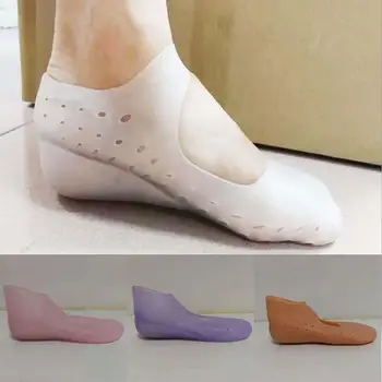 

Invisible Height Increase Socks Heel Pads Silicone Insoles Foot Care Protector
