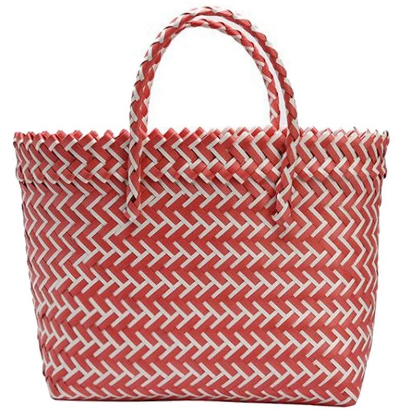 

Korean Version Of The Basket Weaving Shopping Bag Bathroom Basket Portable Handbag