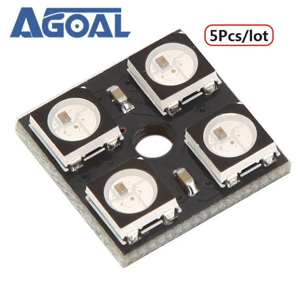 

5Pcs/lot 5V CJMCU Black Pearl 4 bit module 15*15mm 4 bit RGB Free Shipping