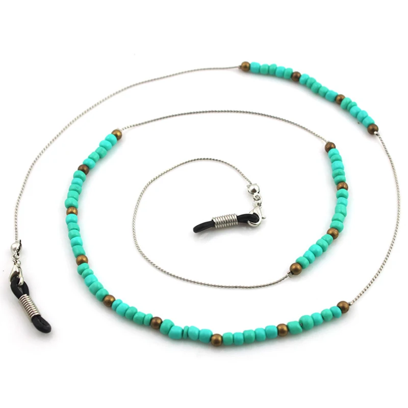 Мода женские вышитые бисером цепочка для очков цепи Цепочки и ожерелья шнур для очков для чтения Держатель шейный ремешок веревка для очки