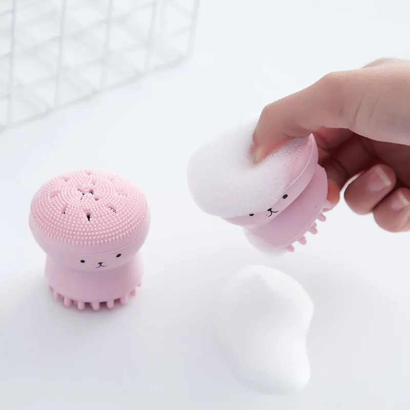 Силиконовая щетка для очистки лица Octopus очищающее средство очищения пор