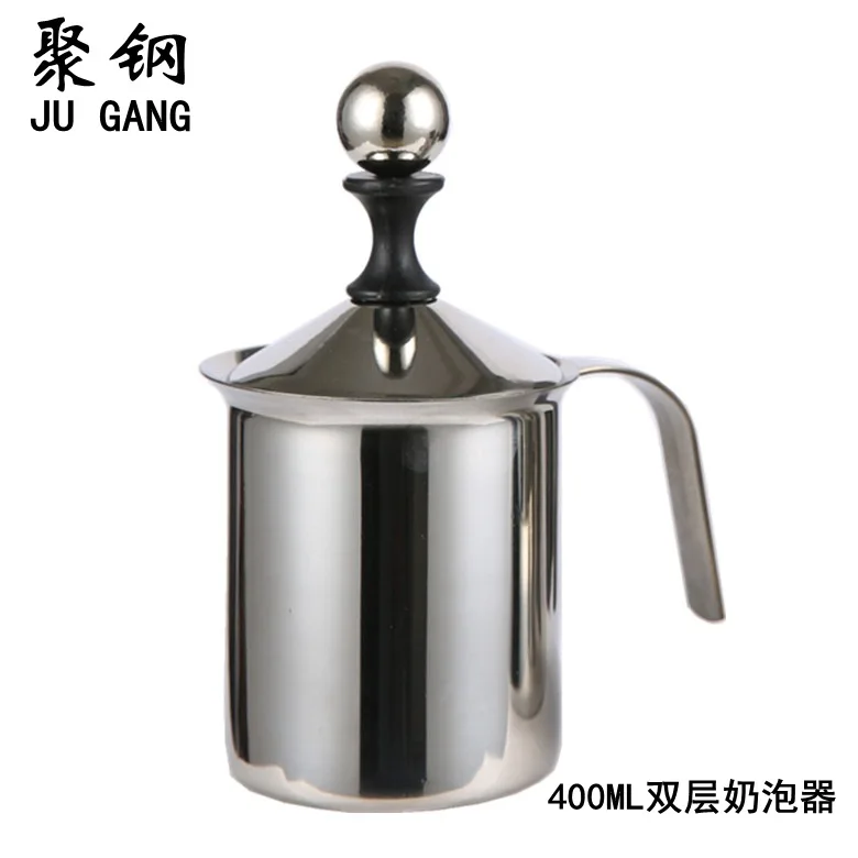 400cc cappuccino Japanese double deck stainless steel manual milk foaming machine coffee