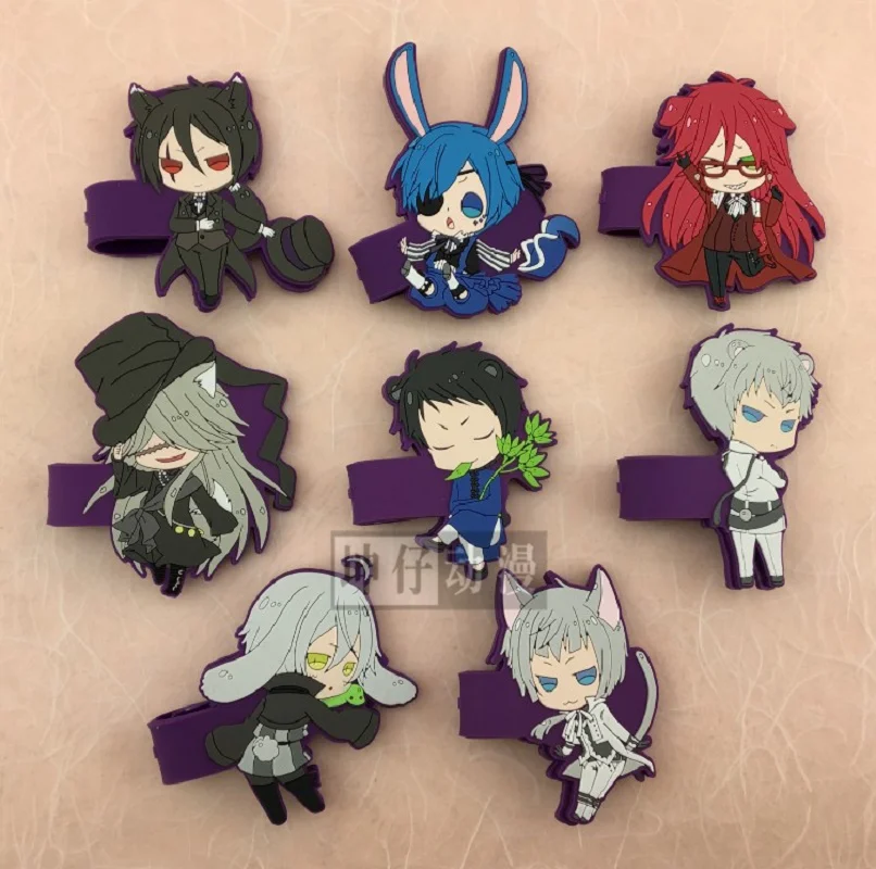 

Ciel Phantomhive Sebastian Joker Doll Dagger Grell Undertaker Anime Black Butler Rubber Button Winder