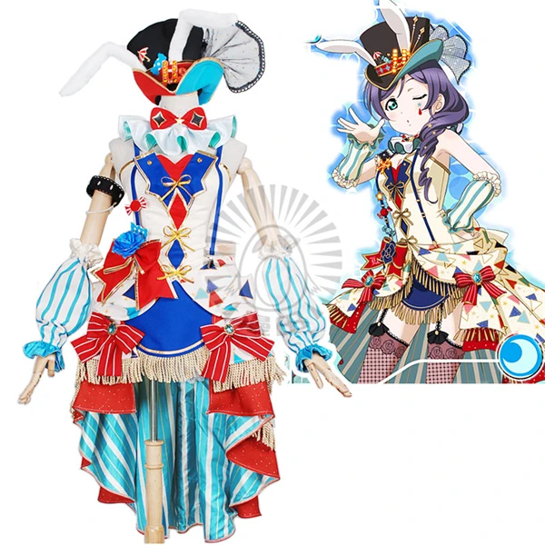 Аниме Костюм love live TOJO NOZOMI цирк Пробуждение Косплей Платье A |