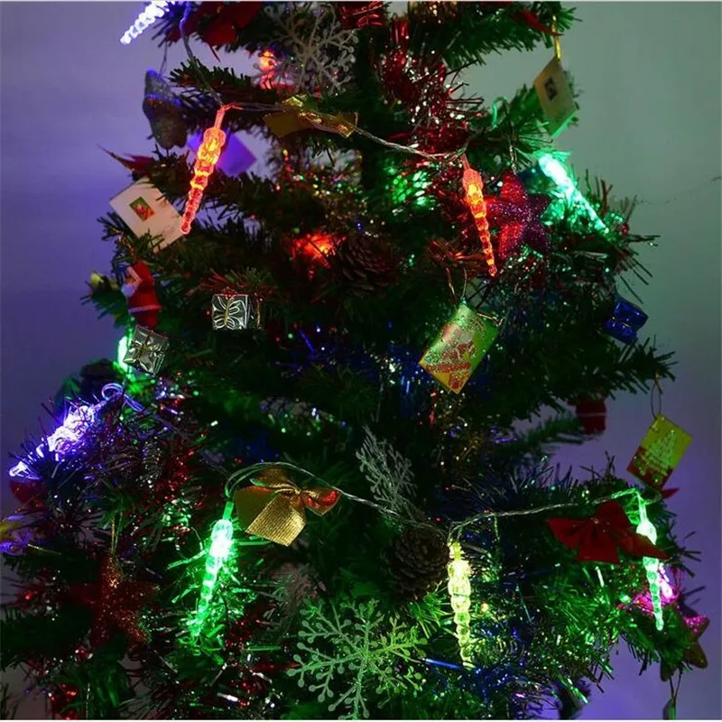 3 м 20 светодиодный Сказочный свет на батарейках Сосулька Светодиодный рождественские гирлянды для наружной внутренней свадьбы рождественские вечерние украшения